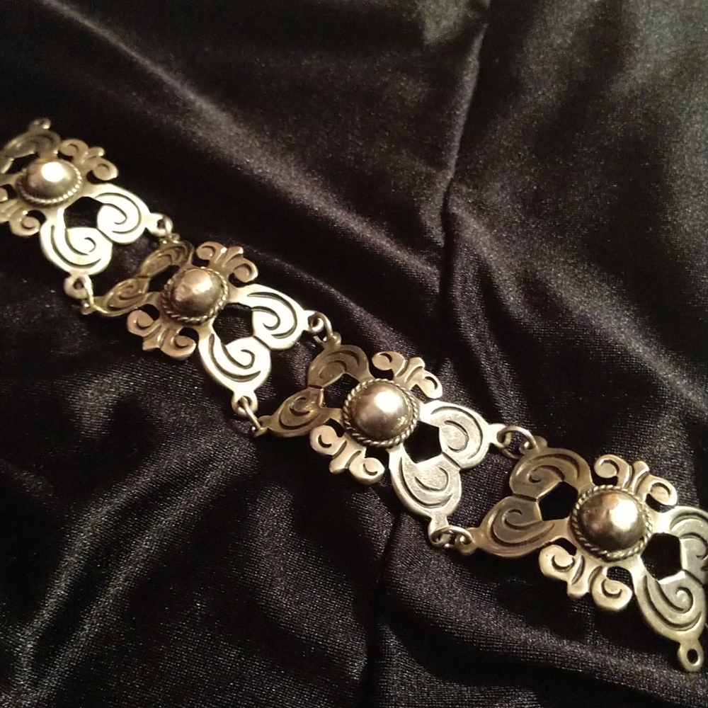 Vintage mexican silver bracelet. - Picture 6 of 7
